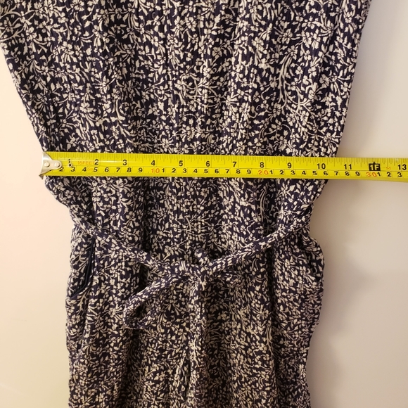 Navy and White Floral Jumpsuit - Picture 8 of 12